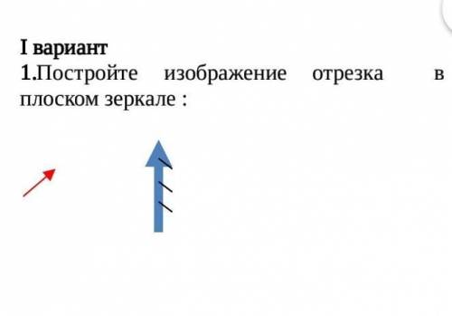 Постройте изображение отрезка в плоском зеркале :​