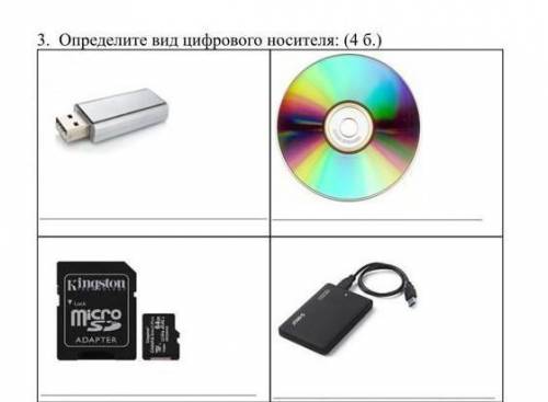 3. Определите вид цифрового носителя: (4 б.) сор ​