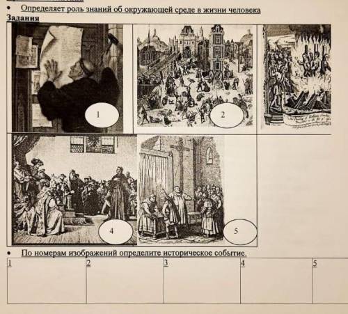 По номерам изображений опредилите историческое событие. ​