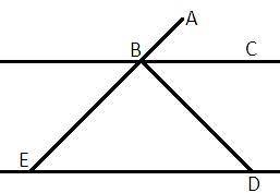 Задание 2 ( ). На рисунке BC||ED; ∠ABC=48°. Определите углы треугольника BED, если BE = BD.