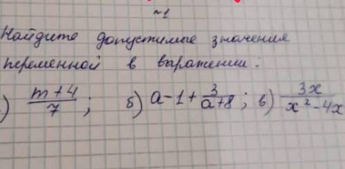 Найдите допустимое значение переменной в выражении ​