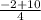 \frac{-2+10}{4}