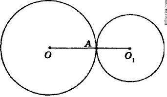 Диаметр первой окружности на рисунке 12 см. Диаметр второй – 8 см. Найти расстояние между центрами д