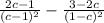 \frac{2c - 1}{(c - 1)^{2}} - \frac{3 - 2c}{(1 - c)^{2}}