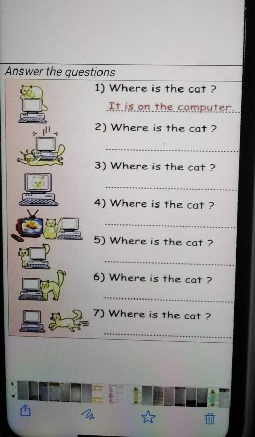 1) Where is the cat ? It is on the computer...2) Where is the cat ?3) Where is the cat ?4) Where is 