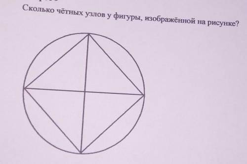 Сколько четных узлов у фигуры, изображенной на рисунке? ​ответе