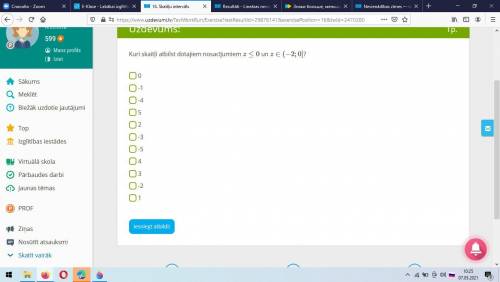 даю 1000б перевод Какие числа удовлетворяют данным условиям z≤0 и z∈ (−2; 0]? 0 -1 -4 5 2 -3 -5 4 3 