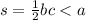 s = \frac{1}{2} bc