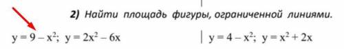 найти площадь фигуры, желательно с подробным решением и графиком