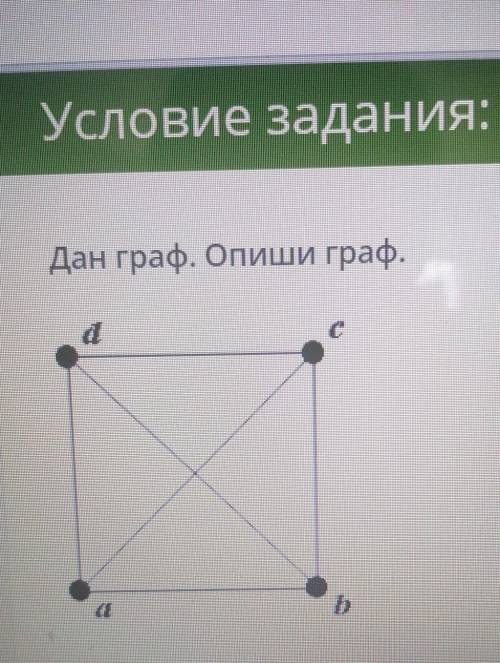 1.Сколько вершин? 2.Есть ли рёбра? (Запиши да или нет.) 3. Есть ли направление?(Запиши да или 