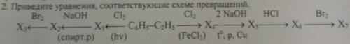 Приведите уравнения, соответствующие схеме превращений.