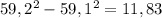 59,2^{2} -59,1^{2} =11,83