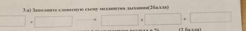 Заполните словесную схему механизма дыхания это сор . даю ​