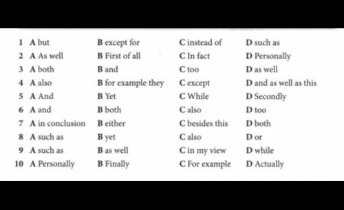 3 Decide which answer (A, B, C or D) best fits each space. ​