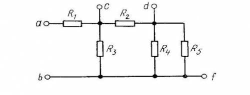 Найдите эквивалентные сопротивления между зажимами a-b. R1 = 4 кОм, R2 = 10 кОм, R3 = 30 кОм, R4 = 4