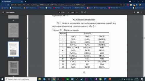 Решить задание (9вариант) по электролитам всем, кто решит