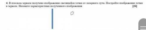 В плоском зеркале получено изображение светящейся точки от лазерного луча постройте изображение точк