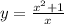 y = \frac{x ^{2} + 1}{x}