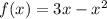 f(x)=3x-x^{2}