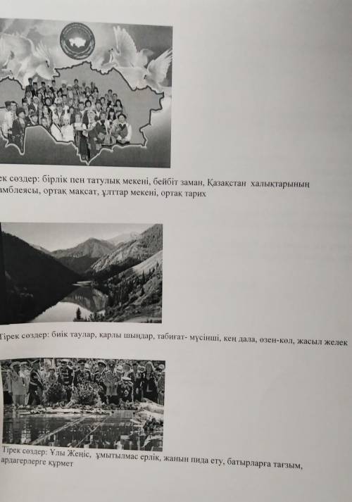 Тірек сөздерді қолдана отырып, суреттегі жағдаятты сипаттап, ауызша мәтін құрап айтыңыз. 10-15 сөйле