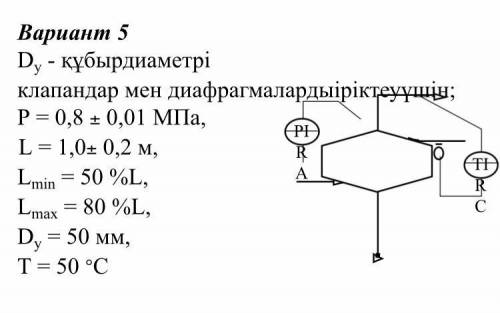 L = 1,0± 0,2 м, Lmin = 50 %L, Lmax = 80 %L, Dу = 50 мм, T = 50 °C Dу - диаметр трубопровода для подб