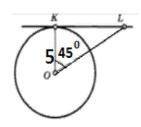 KL-касательная к окружности. Найдите сторону OL треугольника LOK