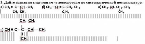 Дайте названия следующим углеводородам по систематической номенклатуре: