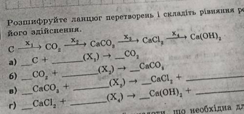 Розшифруйте ланцюг перетворень і складіть рівняння реакцій для його здійснення ​