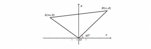 5. На рисунке . Луч ОВ составляет с положительным направлением оси Ох угол в 450. Точка А имеет коор