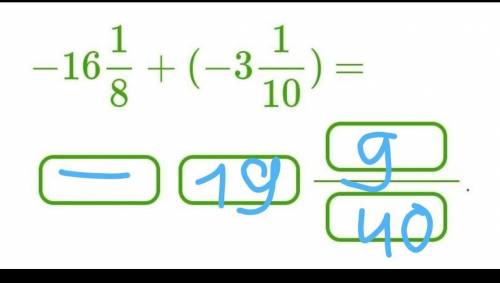 Сложи отрицательные смешанные числа (Сначала запиши знак + или −, затем целое. Если это необходимо,