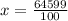 x = \frac{64599}{100}