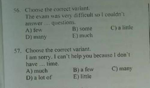 The exam was very diffucult so I couldn't answer ... questions​