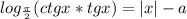 log_{\frac{\pi}{2} } (ctgx*tgx)=|x|-a