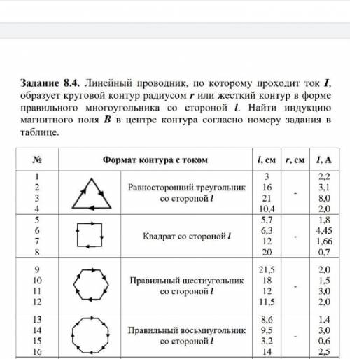 Линейный проводник, по которому проходит ток I, образует круговой контур радиусом г или жесткий конт