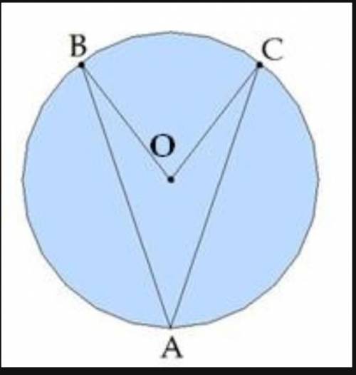 ∪AB=85°∪AC=100°Найти: угол BOC и угол BAC.ответ: угол BOC= угол BAC= ​