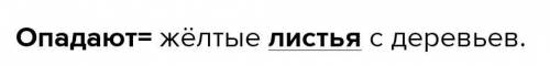 Опадают жёлтые листья с деревьев.Нужно выделить