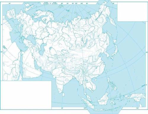 Хелп Нанести на контурную карту Евразии равнины, горные территории, полуострова, также подписать оке