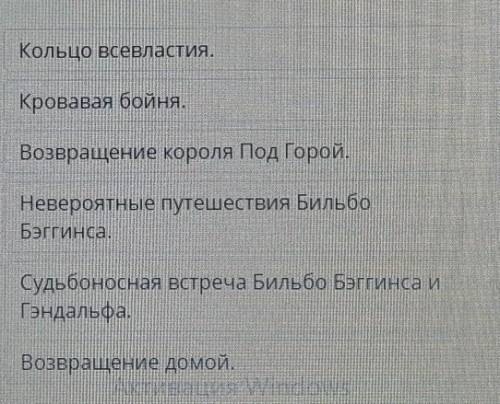 Прочитай название микротексты сложного плана по произведению расставьте в хронологической последоват