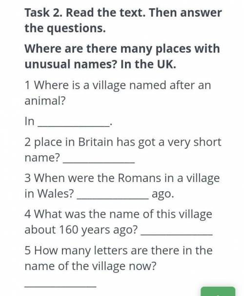 THE SMALL VILLAGE WITH THE BIGNAMEMany British places have got unusual names. In England, you can vi