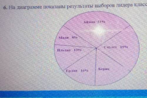 6. На диаграмме показаны результаты выборон лидера класса​