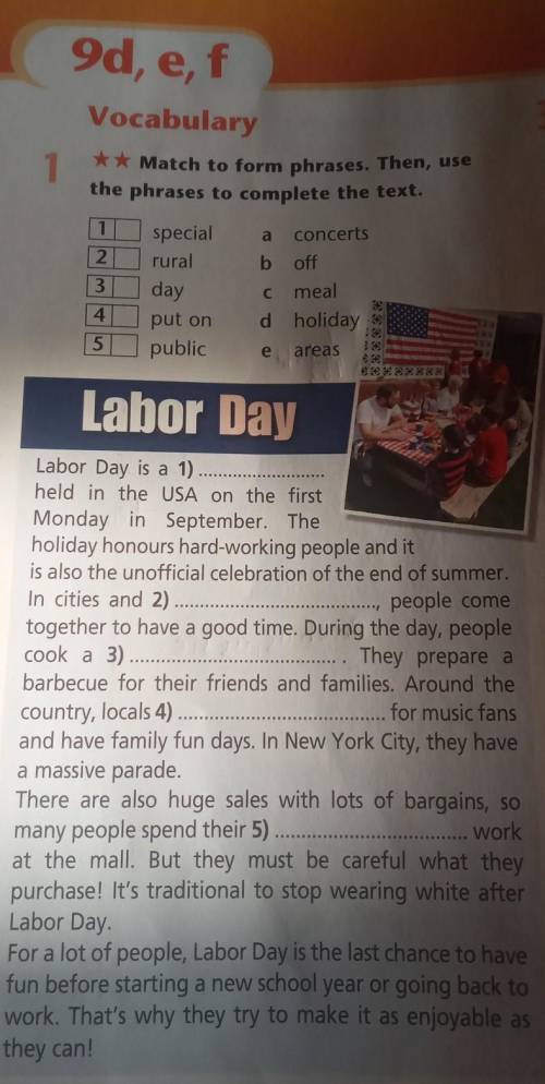 People come Labor Day is a 1)held in the USA on the firstMonday in September. Theholiday honours har