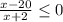 \frac{x-20}{x+2} \leq 0