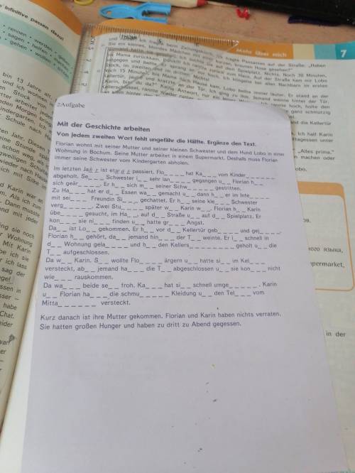 . Задали по немецкому мы его всего пару лет учим. ничего не понимаю в нём .