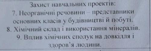 ДАЮ 40 ОЧКОВ один проект на вибір хімія 8 клас ​