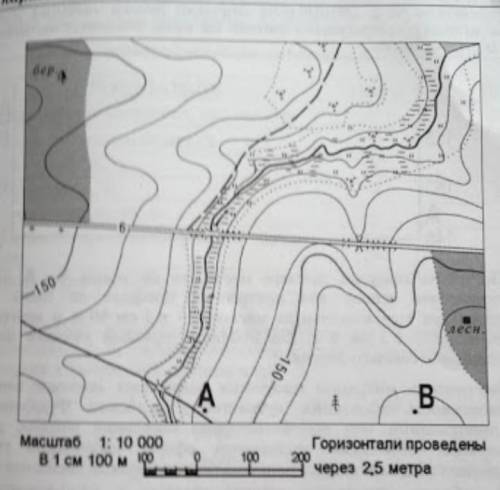 Определите азимут от точки В на дом лесника. ответ запишите цифрами.​