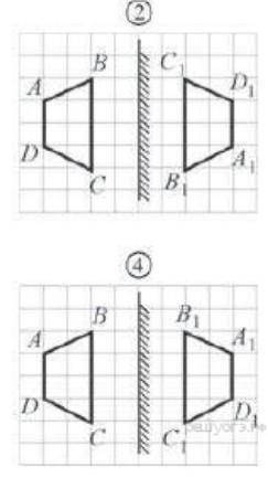 3. Предмет АВСD отражается в плоском зеркале    Изображение A1B1C1D1 этого предмета в зеркале правил