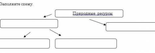 Здание 1 заполните схему природные ресурсы​