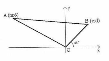 На рисунке ОА=10, ОВ=5√2, Луч ОВ составляет с положительным направлением оси Ох угол 45. Точка А име