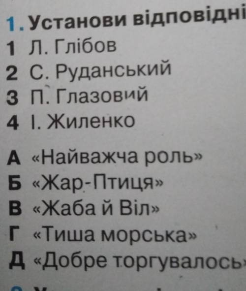 Установіть відповідність між письменником і твором​