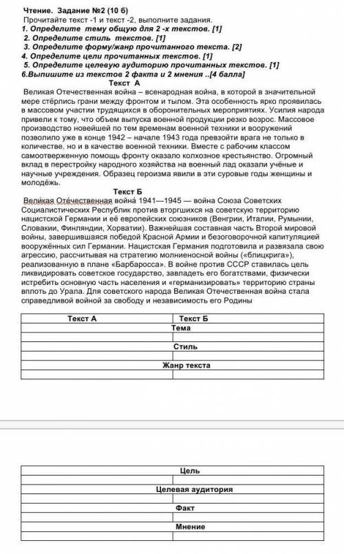 Прочитайте текст -1 и текст -2, выполните задания. 1. Определите тему общую для 2 -х текстов. [1] 2.